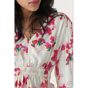 Ba&sh NWT Evereve Edon V Neck Floral Blouse // XS